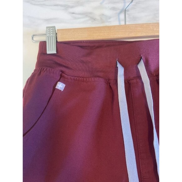 FIGS Zamora Jogger Scrub Pants Burgundy Red Technical Collection Size XS Nurse - Picture 3 of 12